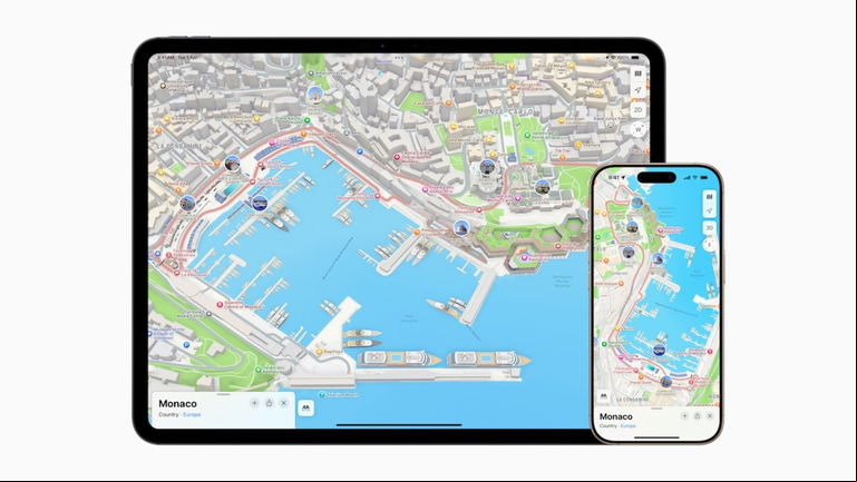 El circuito de F1 de Mónaco se puede ver en Apple Maps con todo lujo de detalles